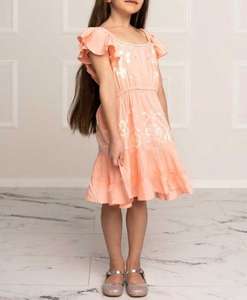 Vestido de Algodón Elegante para Niñas, Temporada de Verano, Diseñado con Detalles Decorativos, Ligero, Transpirable y Cómodo para la Escuela - Product Image 3