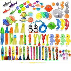 Jouets de piscine en plastique pour enfants de 5 à 7 ans, ensemble géant avec sac de rangement, jeux de piscine, jeux d'eau pour l'été, jouets de baignade, poissons - Product Image 4