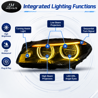 Pour Série 5 F10/F18 2011-2017, style M5, 6000K, 12V, ensemble de phares LED, Angel Eye, Golden Eye, DRL, clignotant, Plug & Play, neuf