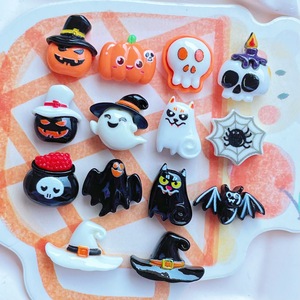 Mini Zucca <span class=keywords><strong>Diavolo</strong></span> di Halloween per Bambini, Accessori in Resina Dipinti con Colla Crema per Decorazione di Cover per Telefono, Copricapo e Fermagli per Capelli, Ingrosso - Product Image 4