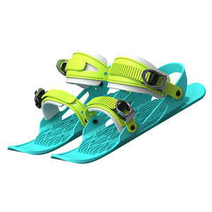 Bottes de ski pour enfants, mini raquettes à neige, bleu fluorescent, fermeture à boucle, équipement de sport d'hiver en plein air - Product Image 1