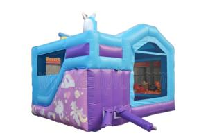 Bán Hot Inflatable nhảy nhà Inflatable cầu vồng ngựa lâu đài với Slide cho sân chơi ngoài trời - Product Image 5