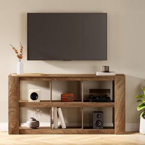 โต๊ะโซฟาทรงแคบสไตล์บ้านไร่พร้อมชั้นวางของ <span class=keywords><strong>6</strong></span> ช่อง โต๊ะคอนโซลยาวพร้อมที่เก็บของ 3 ชั้น สำหรับทางเข้าห้องนั่งเล่น - Product Image 6