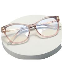 Lunettes de vue Finewell 72508 2025 unisexe rétro en TR90 et métal brillant, monture intégrale, anti-lumière bleue, protection UV, style œil de chat, décontractées