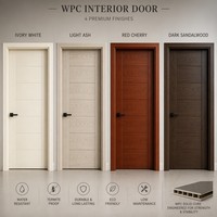 Porte en WPC écologique, sans peinture, résistante à l'humidité, sans formaldéhyde, pour usage résidentiel et commercial