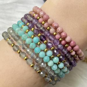 Pulsera de Piedra Natural con Cuentas de Vidrio Coloridas, Diseño de Tendencia para el Éxito Profesional, Personalización para Pedidos al por Mayor - Product Image 3