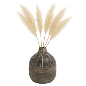 Vaso in Ceramica Contemporaneo Rotondo, Decorazione Moderna per Soggiorno, Camera da Letto, Ufficio, Esposizione Domestica - Product Image 2