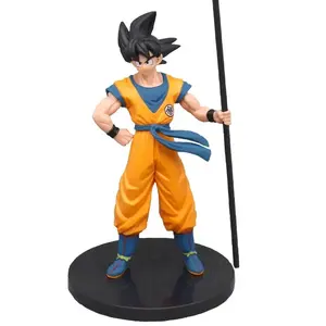 MBS 22cm Dbz Son Goku tokoh aksi berdiri Goku memegang a Stick PVC figur mainan 2 warna