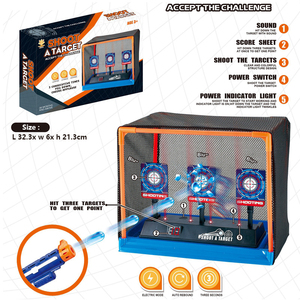 Pistola <span class=keywords><strong>de</strong></span> bola <span class=keywords><strong>de</strong></span> salpicaduras <span class=keywords><strong>de</strong></span> <span class=keywords><strong>Gel</strong></span> automática, dispositivo electrónico <span class=keywords><strong>de</strong></span> tiro, puntuación en movimiento, 2022, con sonido, novedad <span class=keywords><strong>de</strong></span> 3/4 - Product Image 2