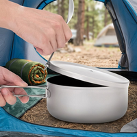 Bol en titane pliable personnalisable, ustensiles de cuisine d'extérieur ultralégers antiadhésifs et sains pour la randonnée, les voyages et le camping