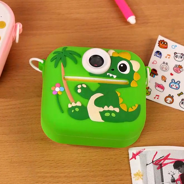 Cartoon Kids Instant Print Camera Digital Photo Paper Shoot Camera Photograph Toys Camara Instantanea with Doodle Pen