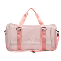 Bonbons couleur gelée PVC fourre-tout Gym Sport Yoga sac de voyage dépenser nuit sac robuste clair sac de sport pour les femmes
