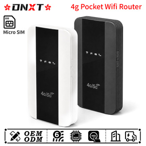 Routeur WiFi portable DNXT WiFi6 300 Mbps, routeur WiFi de poche WPS 3000 mAh avec carte SIM, routeur portable Type-C 4G pour les voyages - Product Image 1