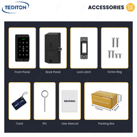 Tediton Cerradura Electrica Armoires de stockage en bois Serrure Rf pour armoire de sport Serrure à mot de passe Armoire Statut de salle de sport Casier