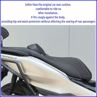 Coussin de siège de moto FOMOKER NS150GX en cuir et plastique, construction en aluminium, mousse à haute résilience, design antidérapant modifié