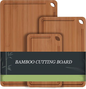 Ensemble de 3 planches à découper en bambou pour la cuisine, blocs à découper en bois, 3 pièces, planche à découper en bambou pour légumes et viande - Product Image 1