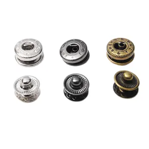 Tachuelas de Metal para botones de costura, sujetadores a presión para bolsos, ropa y manualidades de cuero, accesorios DIY para ropa, 10mm