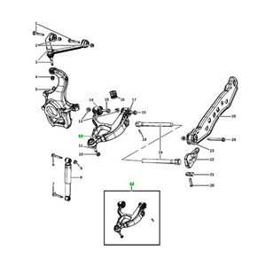 Brazo de Control Inferior para Chrysler Aspen Dodge Durango 52855529AC 52855528AC, Sistema de Suspensión MacPherson - Product Image 4
