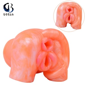 Masturbador Masculino GEEBA con Forma de Vagina de Gato Naranja, Masajeador de Próstata, Copa de Masturbación Vibrante Suave y Firme, Juguetes Sexuales Masculinos al por Mayor - Product Image 1