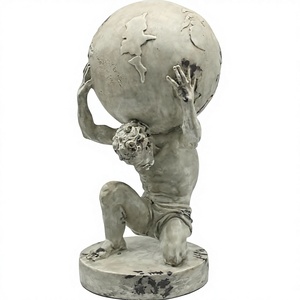 Statuetta Scultura Lukitas Atlas che Sostiene la Terra, Ornamento Creativo per Casa, Ufficio, Soggiorno - Product Image 1