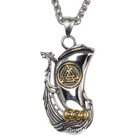 Collier pendentif pour homme en acier inoxydable Yunnique, dragon ailé gravé, style punk, bijoux zodiacaux animaux en relief, fabriqué à Guangzhou