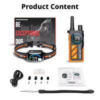 Collier de dressage à distance pour chien, étanche IPX7, rechargeable, en ABS et nylon, détection automatique des aboiements, pour 3 chiens, correction comportementale en extérieur