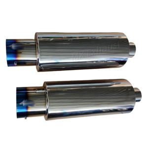 Silenciador de Escape de Acero Inoxidable How Flow Performance HK*S Style, Entrada de 2''-4'', Punta de Tubo para Modificación de Automóviles/Camiones - Product Image 1