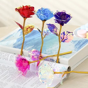 San valentino 24K placcato in oro rosa rosa decorazioni Creative per feste per matrimoni per sempre amore regalo caldo per gli amanti - Product Image 6