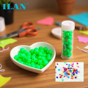 ILAN Perline 8mm Verde Fluorescente per Artigianato - Product Image 3