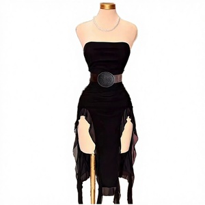 Ttn Summer Sleeveless Mini <b>Black</b> Sexy Casual Dress Women Spaghetti Strap Natural Waist Eco-Friendly Breathable Slim - Product Image 3