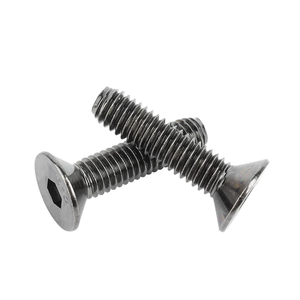Vis à tête fraisée hexagonale à six pans creux, nickelée noire mate, DIN7991 <span class=keywords><strong>M3</strong></span> x 4mm 5mm 6mm 8mm 12mm 14mm 16mm 18mm 20mm - Product Image 1