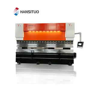 HANSITUO WE67K mesin tekuk rem, mesin Bending Ulis CNC dengan DA53T untuk penggunaan industri 170T/4100 4 + 1 poros