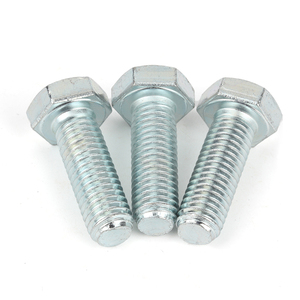 בורג משושה עם הברגה מלאה, פלדת פחמן DIN 933 דרגה 8.8, ציפוי אבץ כחול-לבן - Product Image 4