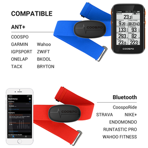 COOSPO H6 ANT+ Ciclocomputador con Monitor de Ritmo Cardíaco, Dispositivo de Monitoreo y Seguimiento, Resistente al Agua IP67, 400 Horas de Duración de la Batería - Product Image 4
