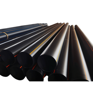 Tuyau en plastique noir de haute qualité en gros, PN16 PE100 certifié ISO pour l'alimentation en eau et le drainage avec raccord à fusion par emboîtement - Product Image 1