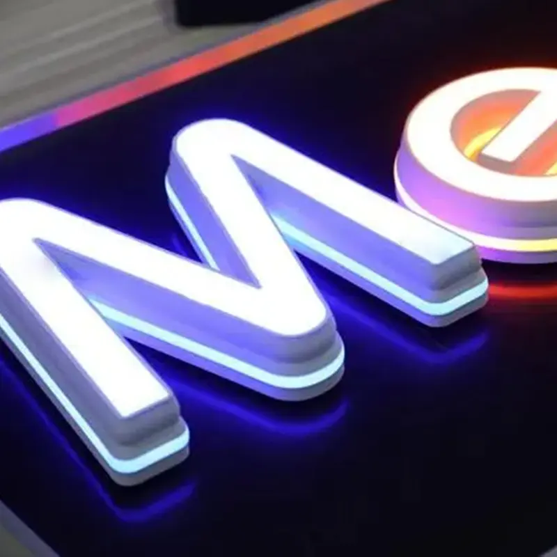 Insegne commerciali personalizzate negozio lettere segnaletica 3D LED acrilico canale lettera segni LED