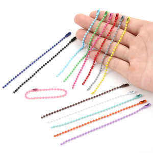 Catene colorate con perline a forma di catena portachiavi a mano connettore per bracciale fai da te accessori per gioielli lunghezza 12CM V162 - Product Image 5