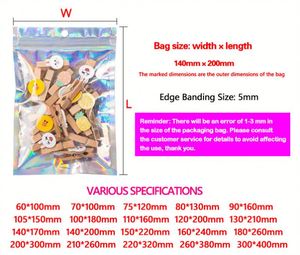 ถุงใส่คุกกี้แบบตั้งมีซิปพลาสติกโฮโลแกรม - Product Image 3