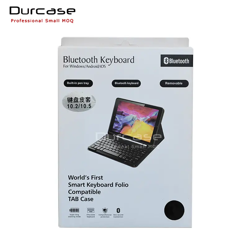 Teclado inteligente con Bluetooth para tableta, funda Compatible con tableta, iPad 9,7, 10,2, 10,5, 2020, 11, Windows