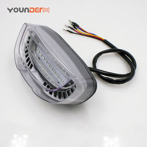 YOUNDERM 5 en 1 Feu arrière LED modifié pour moto <span class=keywords><strong>avec</strong></span> clignotant, frein, marche nocturne et lentille intégrée 54 LED - Product Image 2