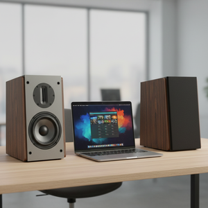 ลำโพงแบบวางหิ้ง Samtronic Passive Bookshelf Speaker, กำลังขับ 100 วัตต์ x 2 ตัว ลำโพงไม้คลาสสิกแบบ Near Field Monitor พร้อมวูฟเฟอร์ขนาด 5.25 นิ้ว และทวีตเตอร์แบบริบบิ้นขนาด 4 นิ้ว - Product Image 5