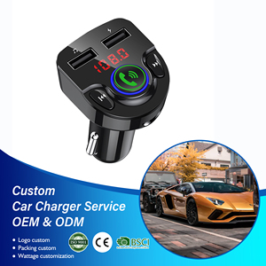 <span class=keywords><strong>Kit</strong></span> <span class=keywords><strong>voiture</strong></span> portable avec charge rapide PD, double ports USB pour allume-cigare, transmetteur FM 5.0, portée 10m, lecteur MP3 - Product Image 1