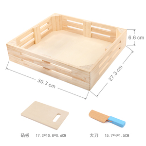 Ensemble de 30 pièces de fruits à découper en bois de haute qualité avec plateau, jouets de cuisine et d'alimentation pour enfants, pour les <span class=keywords><strong>jeux</strong></span> de cuisine des filles - Product Image 6