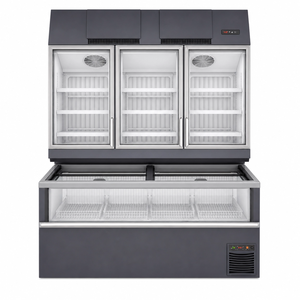 Vitrine Réfrigérée Commerciale Double Température pour Supermarché, Congélateur et Réfrigérateur Combinés, Réfrigérés en Haut, Congelés en Bas, pour Viande et Produits Laitiers - Product Image 3