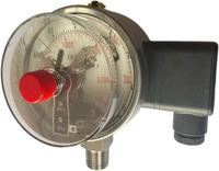 Liquid Fillable 100mm Electric Snap-in Contact Pressure Gauge Stainless Steel Case Adjustable Manometer