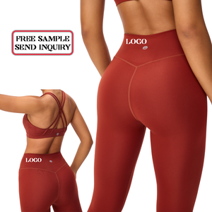 2024 personalizzabile di alta qualità Spandex sport vita alta solido senza soluzione di continuità ragazza <span class=keywords><strong>Yoga</strong></span> Leggings <span class=keywords><strong>pantaloni</strong></span> per le donne - Product Image 3