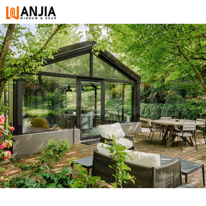 WANJIA Design moderne Cadre en aluminium rétractable <span class=keywords><strong>Solarium</strong></span> Sunroom Vente à chaud Verre à bris thermique Salon de soleil pour l'extérieur des villas - Product Image 3