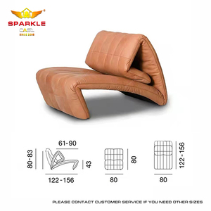 SPARKLE Modern Leather Leisure Chair Metal Frame <b>Lounge</b> Chair - Product Image 3