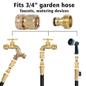 Herramientas de Riego para Jardín, Conector de Latón de 1/2" y 3/4", Conector Rápido para Manguera de Jardín, Accesorios para Pistola de Agua - Product Image 3