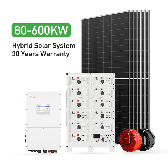 Complete Solar System Home Kit 100Kw Hybrid Solar System Battery Storage 100kva Industrial 80kw Hybrid 150kw Solar Power System